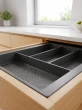 Cubertero Organizador QUALITA Serie QMT-400N Gris Antracita 490 x 350 x 55 mm