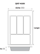 Cubertero Organizador QUALITA Serie QMT-400N Gris Antracita 490 x 350 x 55 mm