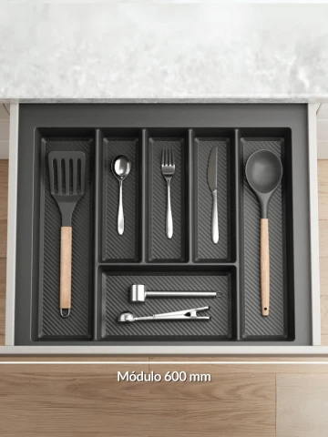 Cubertero Organizador QUALITA Serie QMT-600N para Cajón 490 x 550 x 55 mm