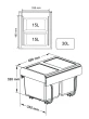 Basurera Para Cocina QUALITA QEMB400-H320-15H De 335 x 480 x 320 mm