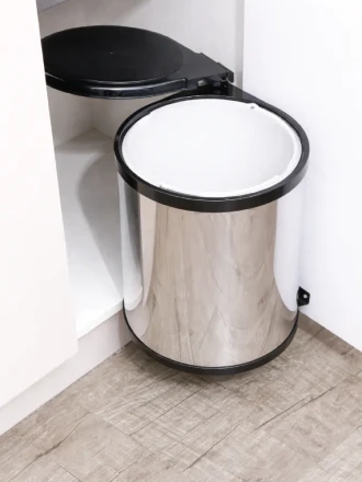 Basurera Para Cocina QUALITA 14 Litros En Acero Inoxidable QSB-14 De 350 x 290 mm