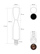Soporte Para Botellas QUALITA En Aluminio Negro Qmaneg-051 De 100 x 20 mm.