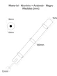Soporte Para Botellas QUALITA En Aluminio Negro Qmaneg-052 De 180 x 16 mm.