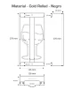 Copero QUALITA Qcop1-Blk Para 3 Copas 126 x 270 x 45 mm