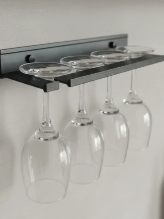 Soporte Para Copas QUALITA En Aluminio Satinado Qma-064